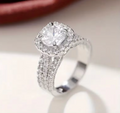 Luxury 925 Sterling Silver Square Moissanite Ring