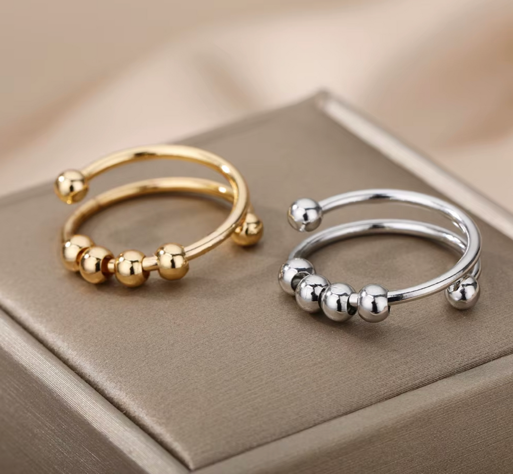 Adjustable Anxiety Spinner Ring for Women