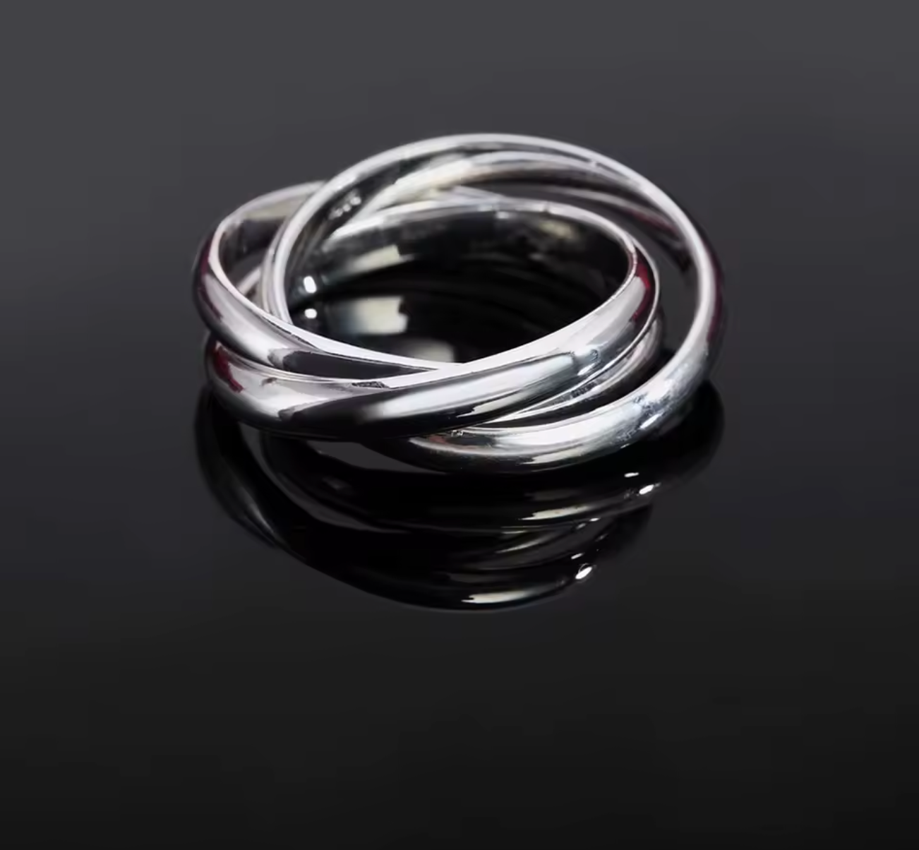 925 Sterling Silver Three Round Women’s Ring