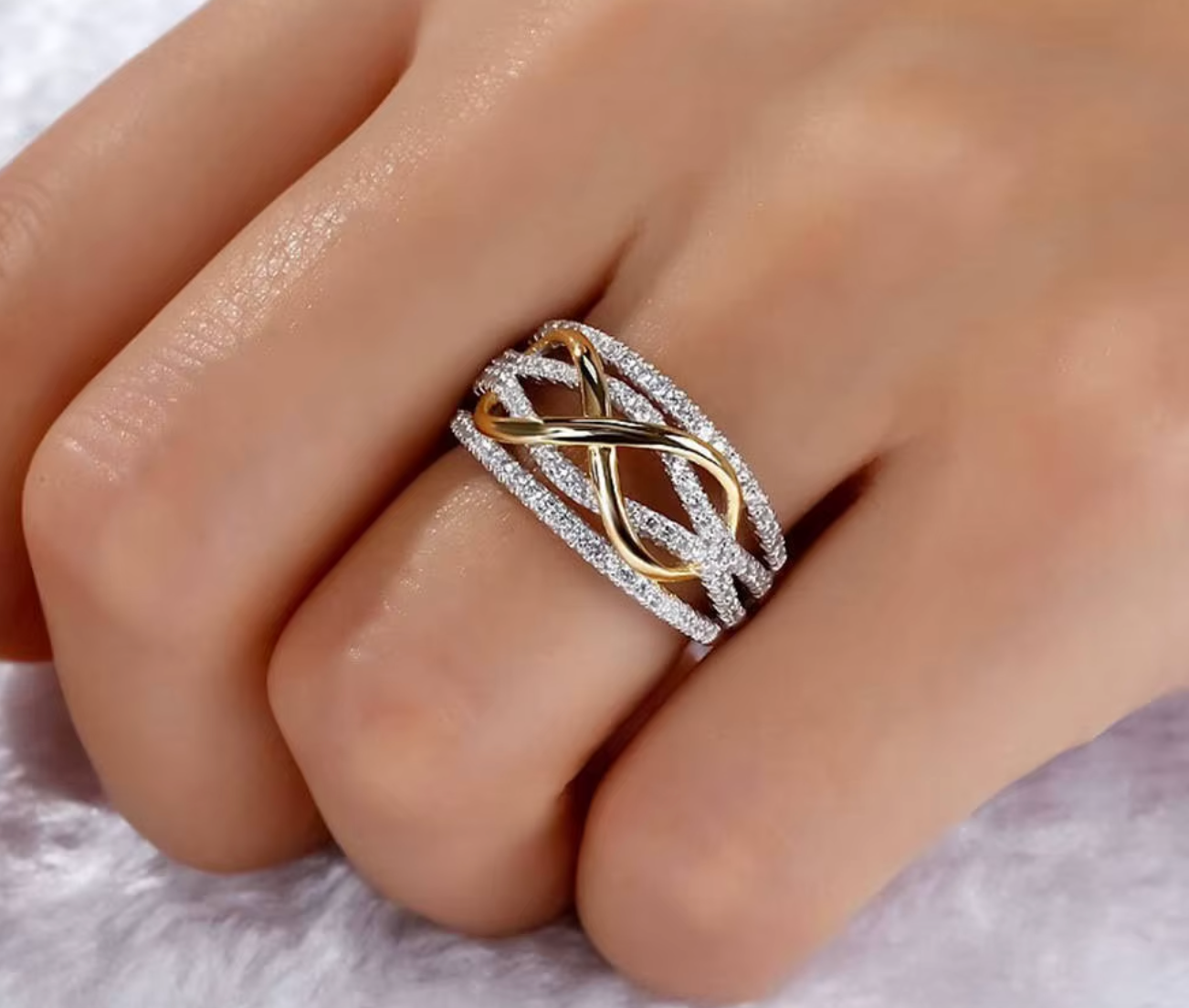 925 Sterling Silver Infinity Love Ring
