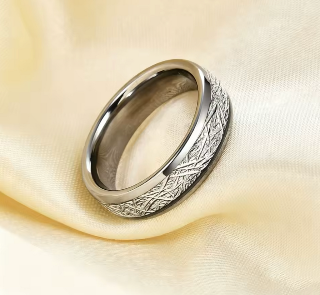 Rime Pattern Patterned Couple Ring Jewelry