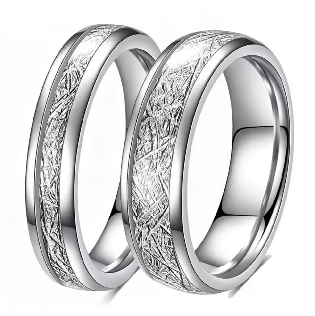 Rime Pattern Patterned Couple Ring Jewelry