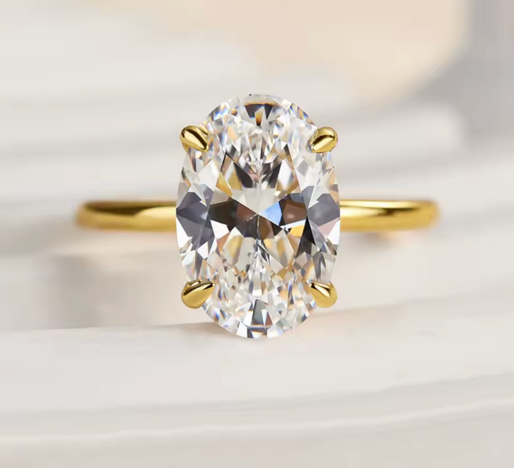925 Sterling Silver Luxury Zircon Engagement Ring